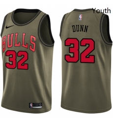 Youth Nike Chicago Bulls 32 Kris Dunn Swingman Green Salute to Service NBA Jersey Youth Nike Chicago Bulls 32 Kris Dunn Swingman Green Salute to Service NBA Jersey