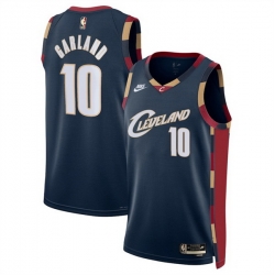 Men Cleveland Cavaliers 10 Darius Garland Navy 2025 Classic Edition Stitched Jersey