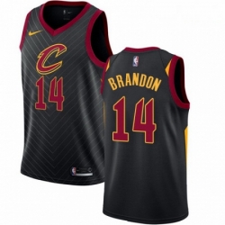 Mens Nike Cleveland Cavaliers 14 Terrell Brandon Authentic Black Alternate NBA Jersey Statement Edition 