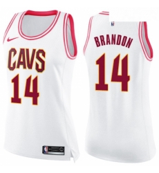 Womens Nike Cleveland Cavaliers 14 Terrell Brandon Swingman WhitePink Fashion NBA Jersey Womens Nike Cleveland Cavaliers 14 Terrell Brandon Swingman WhitePink Fashion NBA Jersey