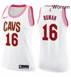 Womens Nike Cleveland Cavaliers 16 Cedi Osman Swingman WhitePink Fashion NBA Jersey Womens Nike Cleveland Cavaliers 16 Cedi Osman Swingman WhitePink Fashion NBA Jersey