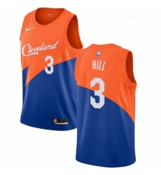 Womens Nike Cleveland Cavaliers 3 George Hill Swingman Blue NBA Jersey City Edition Womens Nike Cleveland Cavaliers 3 George Hill Swingman Blue NBA Jersey City Edition