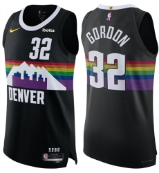 Men Denver Nuggets  32 Aaron Gordon Black 2025 26 City Edition Stitched Basketball Jersey