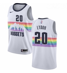 Womens Nike Denver Nuggets 20 Tyler Lydon Swingman White NBA Jersey City Edition Womens Nike Denver Nuggets 20 Tyler Lydon Swingman White NBA Jersey City Edition