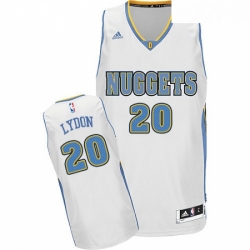 Youth Adidas Denver Nuggets 20 Tyler Lydon Swingman White Home NBA Jersey 