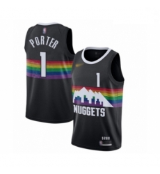 Youth Denver Nuggets #1 Michael Porter Swingman Black Basketball Jersey - 2019 20 City Edition Youth Denver Nuggets #1 Michael Porter Swingman Black Basketball Jersey - 2019 20 City Edition
