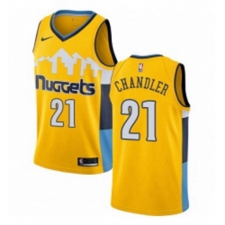Youth Nike Denver Nuggets 21 Wilson Chandler Authentic Gold Alternate NBA Jersey Statement Edition