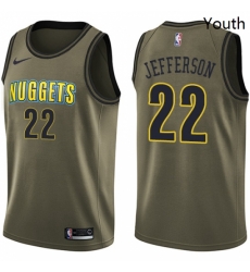 Youth Nike Denver Nuggets 22 Richard Jefferson Swingman Green Salute to Service NBA Jersey Youth Nike Denver Nuggets 22 Richard Jefferson Swingman Green Salute to Service NBA Jersey