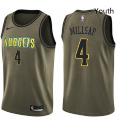 Youth Nike Denver Nuggets 4 Paul Millsap Swingman Green Salute to Service NBA Jersey Youth Nike Denver Nuggets 4 Paul Millsap Swingman Green Salute to Service NBA Jersey