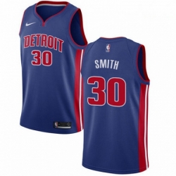 Mens Nike Detroit Pistons 30 Joe Smith Swingman Royal Blue Road NBA Jersey Icon Edition