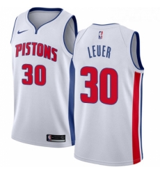 Womens Nike Detroit Pistons 30 Jon Leuer Authentic White Home NBA Jersey Association Edition 