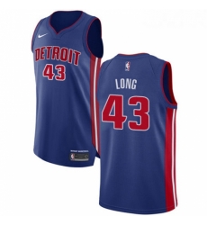 Womens Nike Detroit Pistons 43 Grant Long Authentic Royal Blue Road NBA Jersey Icon Edition