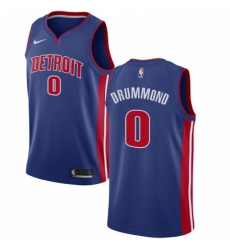 Youth Nike Detroit Pistons 0 Andre Drummond Swingman Royal Blue Road NBA Jersey Icon Edition