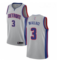 Youth Nike Detroit Pistons 3 Ben Wallace Swingman Silver NBA Jersey Statement Edition