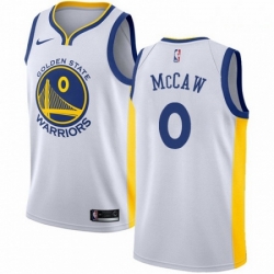 Mens Nike Golden State Warriors 0 Patrick McCaw Authentic White Home NBA Jersey Association Edition 