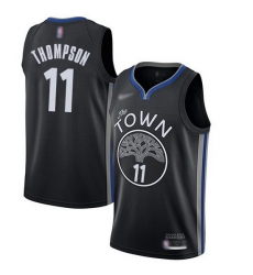 Warriors  11 Klay Thompson Black Basketball Swingman City Edition 2019 20 Jersey