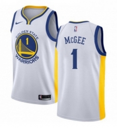 Womens Nike Golden State Warriors 1 JaVale McGee Swingman White Home NBA Jersey Association Edition Womens Nike Golden State Warriors 1 JaVale McGee Swingman White Home NBA Jersey Association Edition