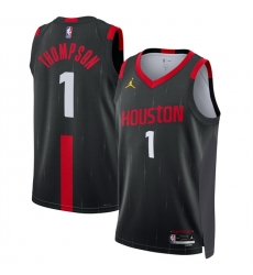 Men Houston Rockets 1 Amen Thompson Black 2026 27 Statement Edition Stitched Basketball Jersey Men Houston Rockets 1 Amen Thompson Black 2026 27 Statement Edition Stitched Basketball Jersey