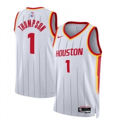 Men Houston Rockets 1 Amen Thompson White 2026 27 Association Edition Stitched Basketball Jersey Men Houston Rockets 1 Amen Thompson White 2026 27 Association Edition Stitched Basketball Jersey
