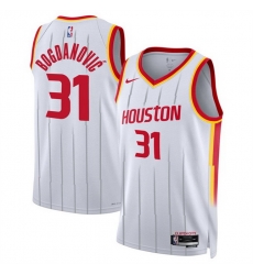 Men Houston Rockets  31 Bogdan Bogdanovic White 2026 27 Association Edition Stitched Basketball Jersey