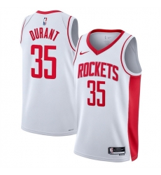 Men Houston Rockets 35 Kevin Durant White Association Edition Stitched Jersey Men Houston Rockets 35 Kevin Durant White Association Edition Stitched Jersey