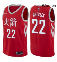 Womens Nike Houston Rockets 22 Clyde Drexler Swingman Red NBA Jersey City Edition Womens Nike Houston Rockets 22 Clyde Drexler Swingman Red NBA Jersey City Edition