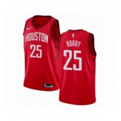 Womens Nike Houston Rockets 25 Robert Horry Red Swingman Jersey Earned Edition