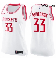 Womens Nike Houston Rockets 33 Ryan Anderson Swingman WhitePink Fashion NBA Jersey Womens Nike Houston Rockets 33 Ryan Anderson Swingman WhitePink Fashion NBA Jersey