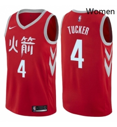 Womens Nike Houston Rockets 4 PJ Tucker Swingman Red NBA Jersey City Edition Womens Nike Houston Rockets 4 PJ Tucker Swingman Red NBA Jersey City Edition