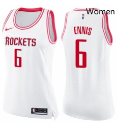 Womens Nike Houston Rockets 6 Tyler Ennis Swingman WhitePink Fashion NBA Jersey Womens Nike Houston Rockets 6 Tyler Ennis Swingman WhitePink Fashion NBA Jersey