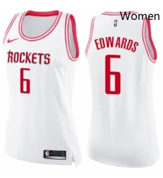 Womens Nike Houston Rockets 6 Vincent Edwards Swingman White Pink Fashion NBA Jersey Womens Nike Houston Rockets 6 Vincent Edwards Swingman White Pink Fashion NBA Jersey