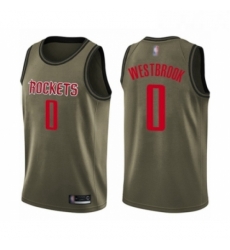 Youth Houston Rockets 0 Russell Westbrook Swingman Green Salute to Service Basketball Jersey Youth Houston Rockets 0 Russell Westbrook Swingman Green Salute to Service Basketball Jersey