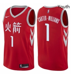 Youth Nike Houston Rockets 1 Michael Carter Williams Swingman Red NBA Jersey City Edition Youth Nike Houston Rockets 1 Michael Carter Williams Swingman Red NBA Jersey City Edition