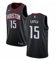Youth Nike Houston Rockets 15 Clint Capela Authentic Black Alternate NBA Jersey Statement Edition Youth Nike Houston Rockets 15 Clint Capela Authentic Black Alternate NBA Jersey Statement Edition