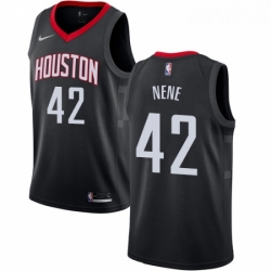 Youth Nike Houston Rockets 42 Nene Swingman Black Alternate NBA Jersey Statement Edition 