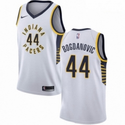 Mens Nike Indiana Pacers 44 Bojan Bogdanovic Swingman White NBA Jersey Association Edition 
