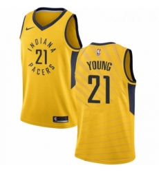 Womens Nike Indiana Pacers 21 Thaddeus Young Swingman Gold NBA Jersey Statement Edition Womens Nike Indiana Pacers 21 Thaddeus Young Swingman Gold NBA Jersey Statement Edition