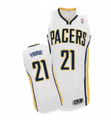 Youth Adidas Indiana Pacers 21 Thaddeus Young Authentic White Home NBA Jersey Youth Adidas Indiana Pacers 21 Thaddeus Young Authentic White Home NBA Jersey