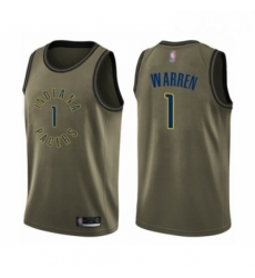 Youth Indiana Pacers 1 TJ Warren Swingman Green Salute to Service Basketball Jersey Youth Indiana Pacers 1 TJ Warren Swingman Green Salute to Service Basketball Jersey