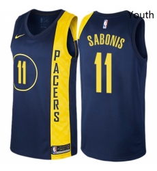 Youth Nike Indiana Pacers 11 Domantas Sabonis Swingman Navy Blue NBA Jersey City Edition Youth Nike Indiana Pacers 11 Domantas Sabonis Swingman Navy Blue NBA Jersey City Edition