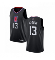 Youth Los Angeles Clippers 13 Paul George Swingman Black Basketball Jersey Statement Edition 