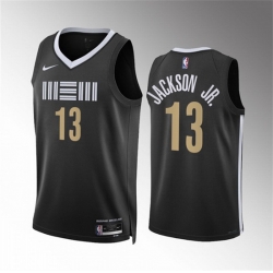 Men Memphis Grizzlies 13 Jaren Jackson Jr  Black 2023 24 City Edition Stitched Basketball Jersey