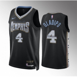 Men Memphis Grizzlies 4 Victor Oladipo Black 2022 23 City Edition Stitched Jersey
