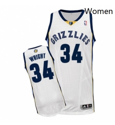 Womens Adidas Memphis Grizzlies 34 Brandan Wright Authentic White Home NBA Jersey Womens Adidas Memphis Grizzlies 34 Brandan Wright Authentic White Home NBA Jersey