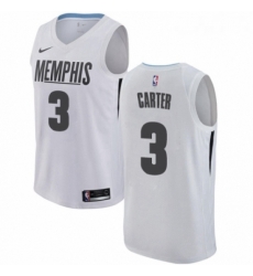 Youth Nike Memphis Grizzlies 3 Jevon Carter Swingman White NBA Jersey City Edition 