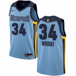 Youth Nike Memphis Grizzlies 34 Brandan Wright Authentic Light Blue NBA Jersey Statement Edition 