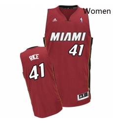 Womens Adidas Miami Heat 41 Glen Rice Swingman Red Alternate NBA Jersey