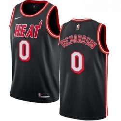 Womens Nike Miami Heat 0 Josh Richardson Swingman Black Black Fashion Hardwood Classics NBA Jersey
