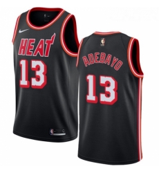 Womens Nike Miami Heat 13 Edrice Adebayo Swingman Black Black Fashion Hardwood Classics NBA Jersey 