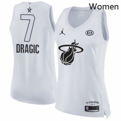 Womens Nike Miami Heat 7 Goran Dragic Swingman White 2018 All Star Game NBA Jersey
